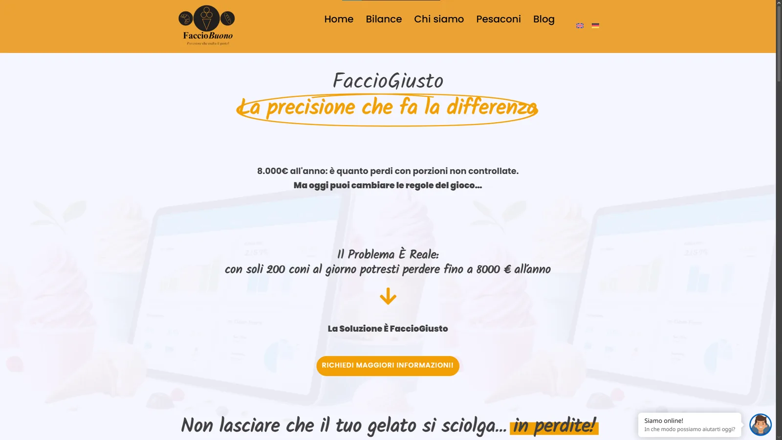 Sezione FaccioGiusto del sito FaccioBuono